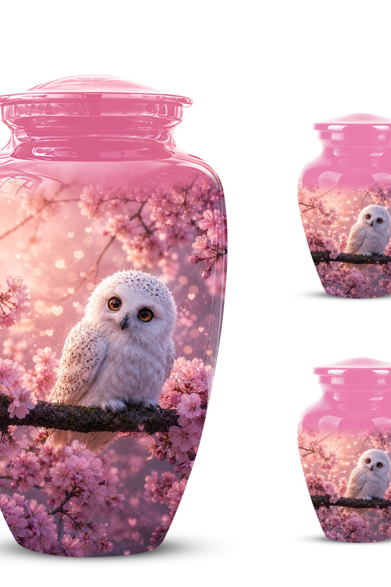 Baby Owl Cremation Urn for Ashes – Handcrafted Personalized Burial Urn