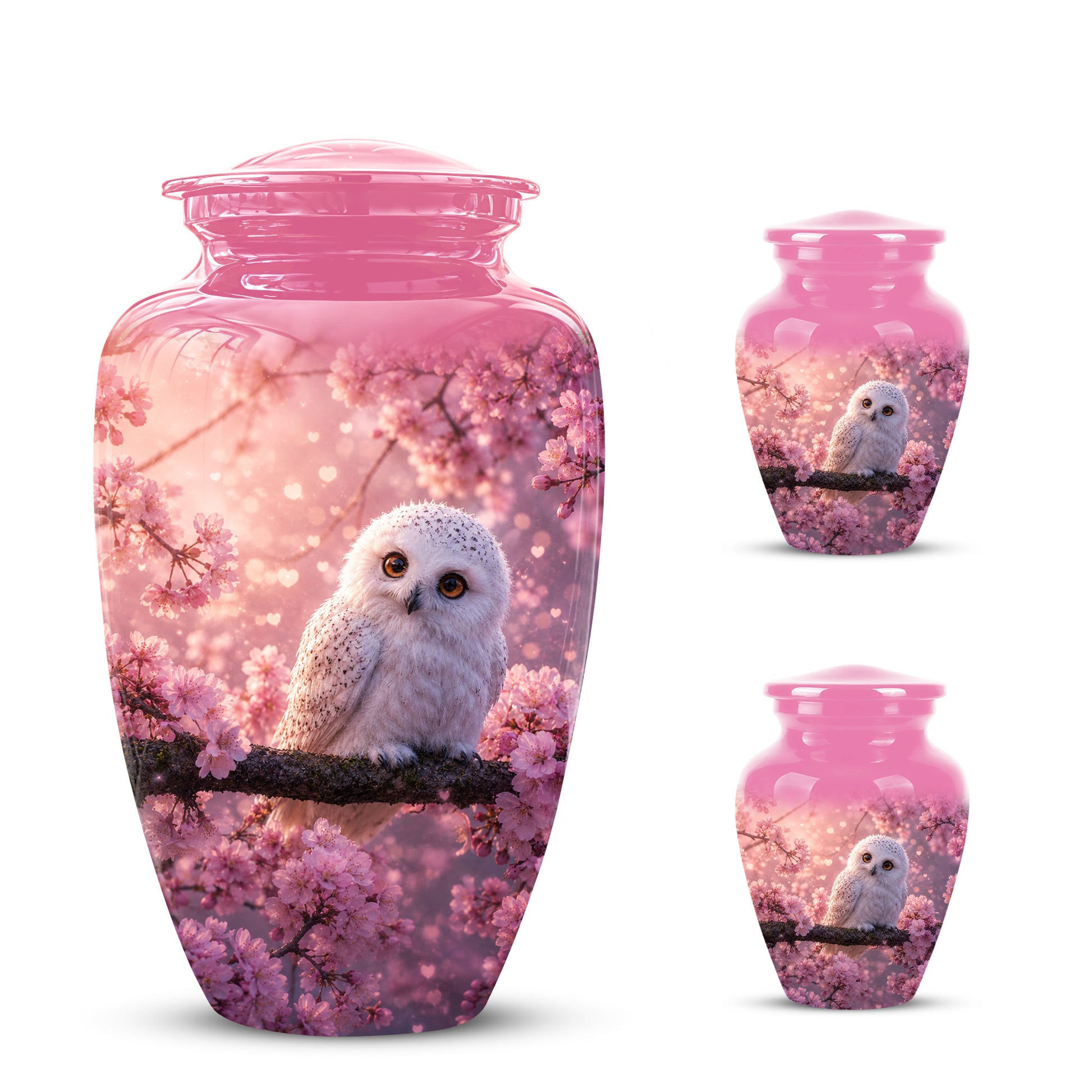 Baby Owl Cremation Urn for Ashes – Handcrafted Personalized Burial Urn
