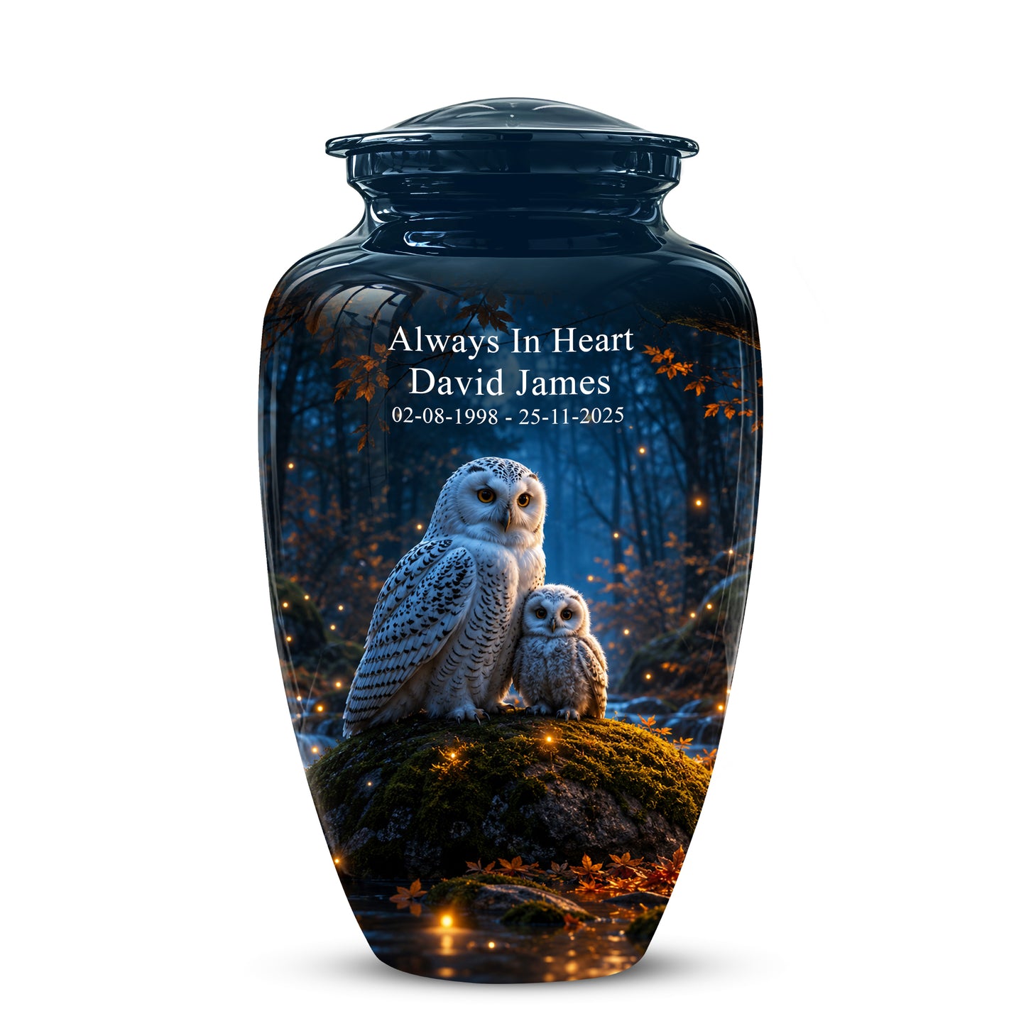Owl With Owlet Themed Urn - Custom Cremation Urns For Human Ashes