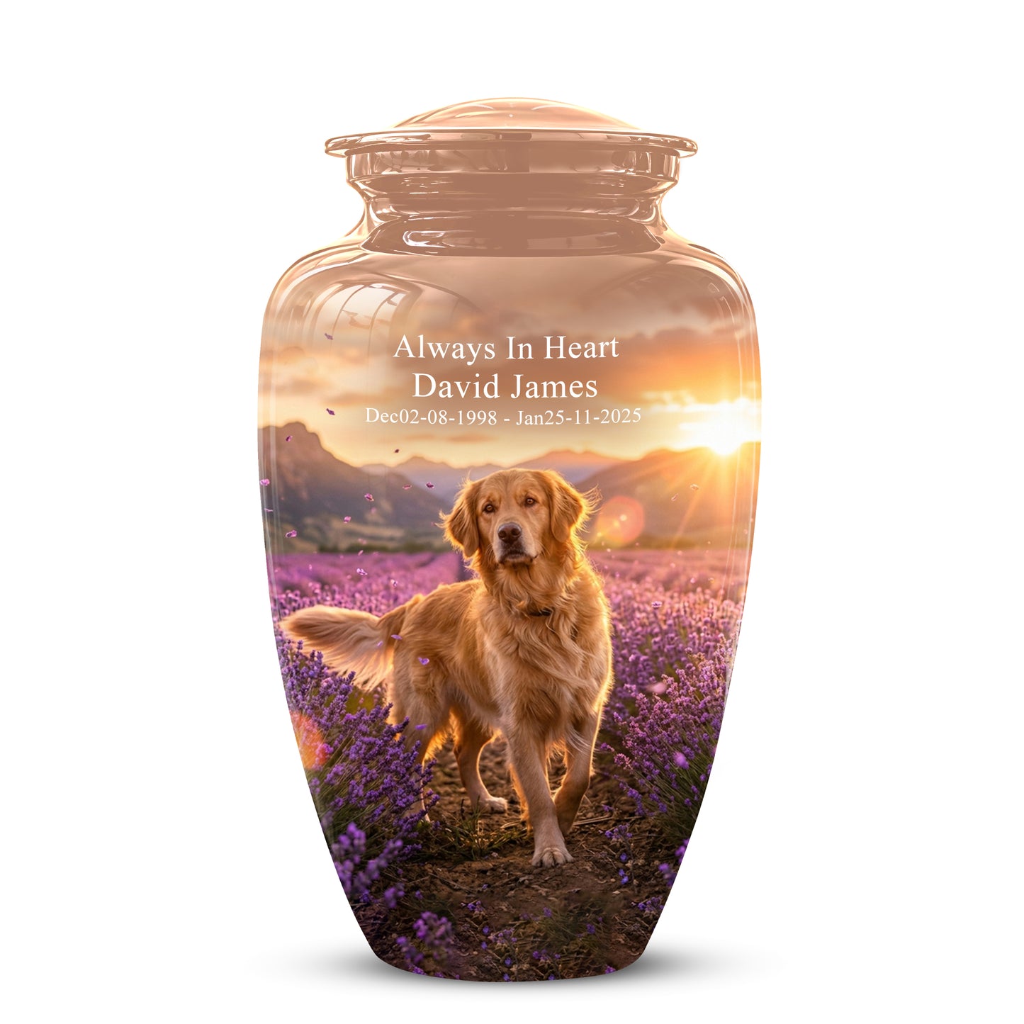 Golden Retriever Memorial Urn - Eternal Resting Urn For Pet Dog Ashes