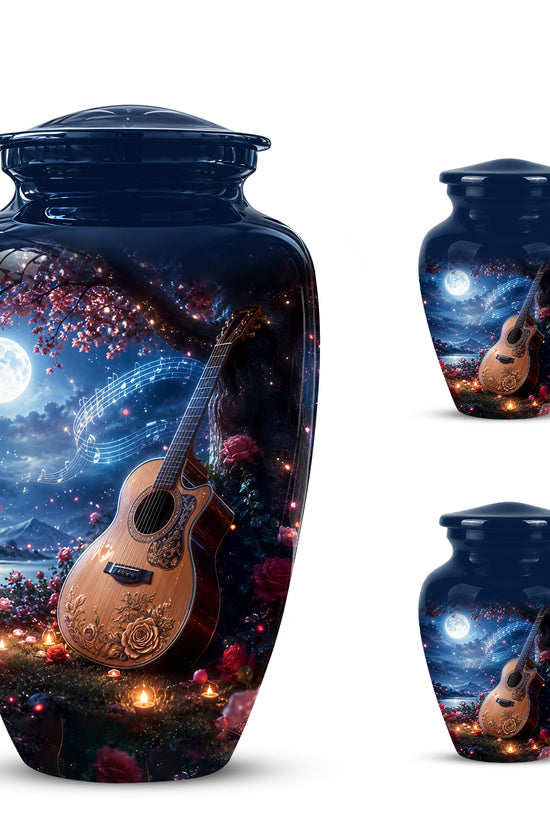 Artistic Guitar Memorial Urn - Beautifully Handcrafted Urns For Humans