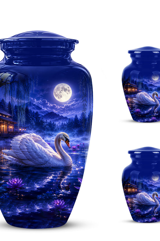 White Swan Memorial Urn - Personalized Funeral Urns On Sale For Ashes