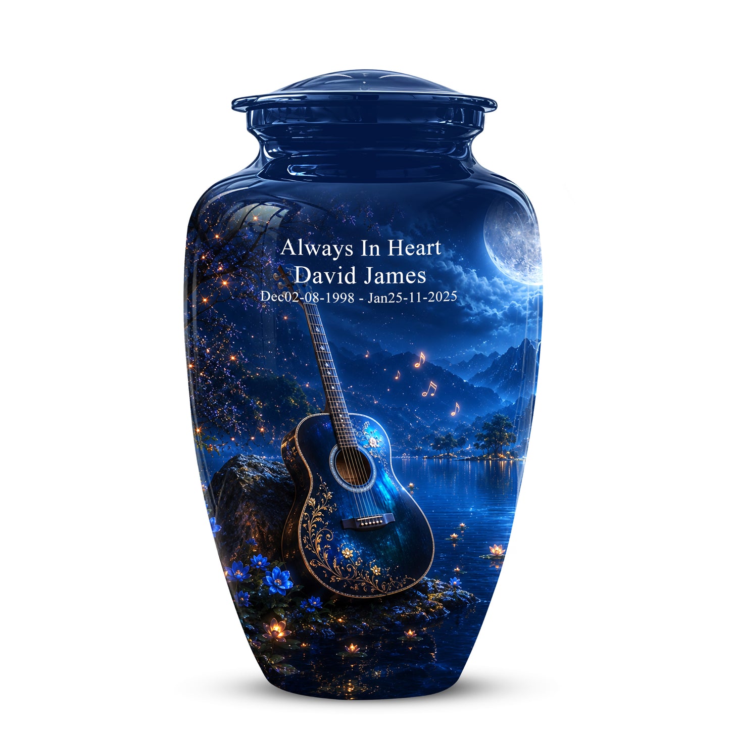 Acoustic Guitar Cremation Urn - Custom Guitar Urns For Human Ashes