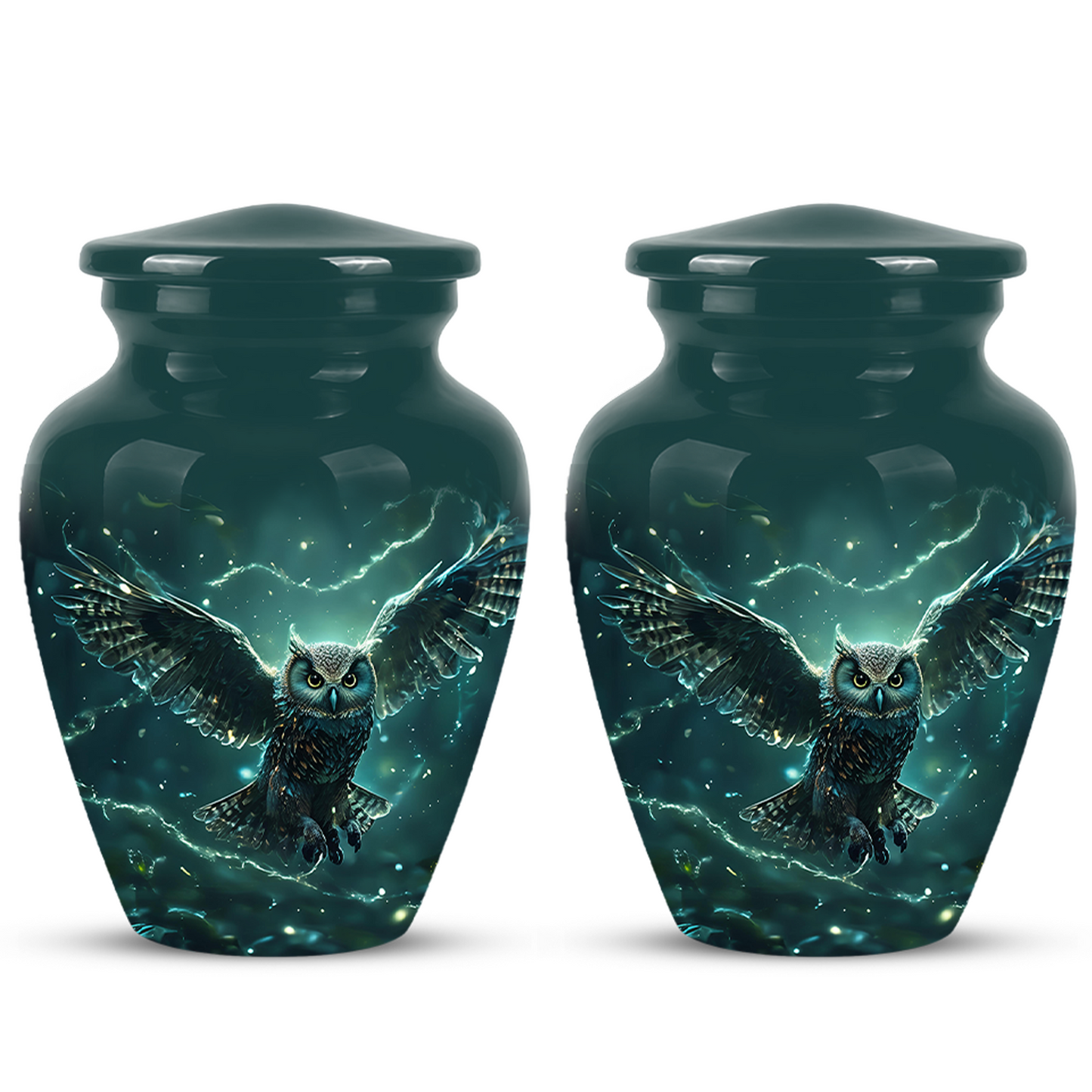 Flying Owl Cremation Urn - Night Owl Burial Urns For Human Ashes