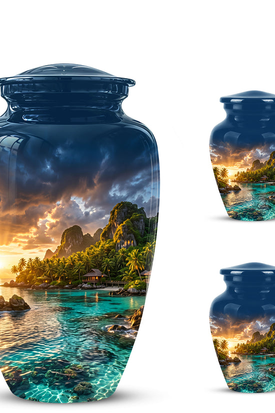 Beach Urns For Ashes - Sunset Scenic Memorial Urns For Nature Lovers