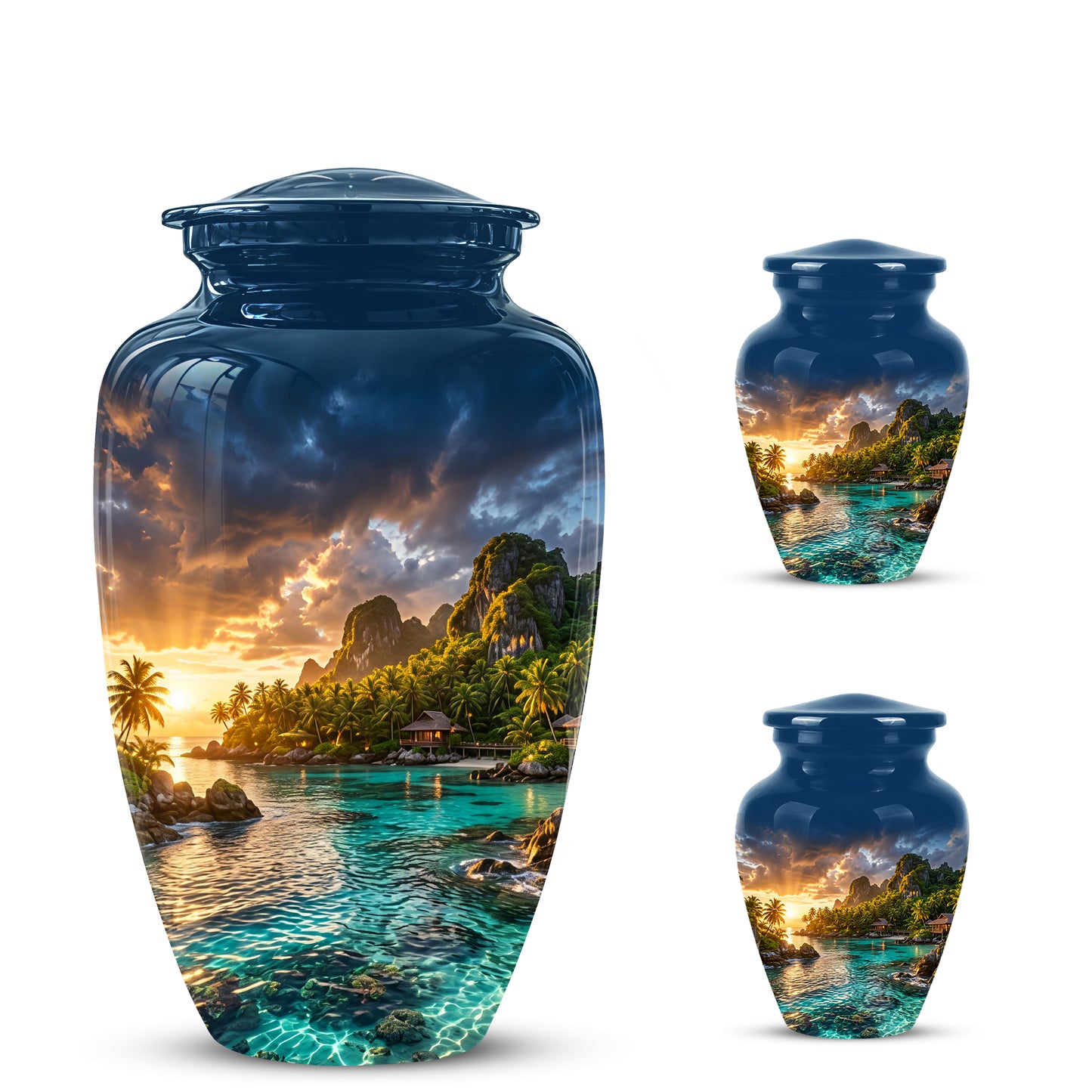 Beach Urns For Ashes - Sunset Scenic Memorial Urns For Nature Lovers