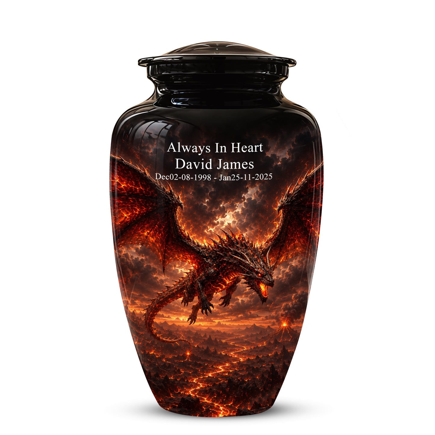 Dragon Fire Cremation Urn - Artistic Mythical Burial Urns For Human Ashes