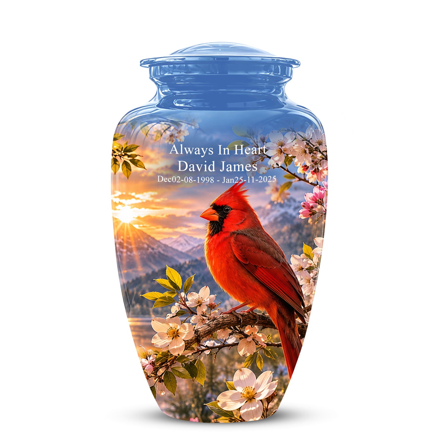 Red Cardinal Bird Cremation Urns - Beautiful Memorial Urns For Ashes