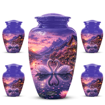 10 inch Large Urn with 4 Keepsake 3 inch