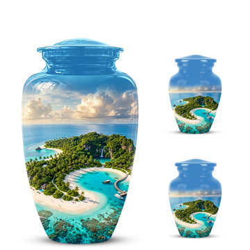 10 inch Large Urn with 2 Keepsake 3inch