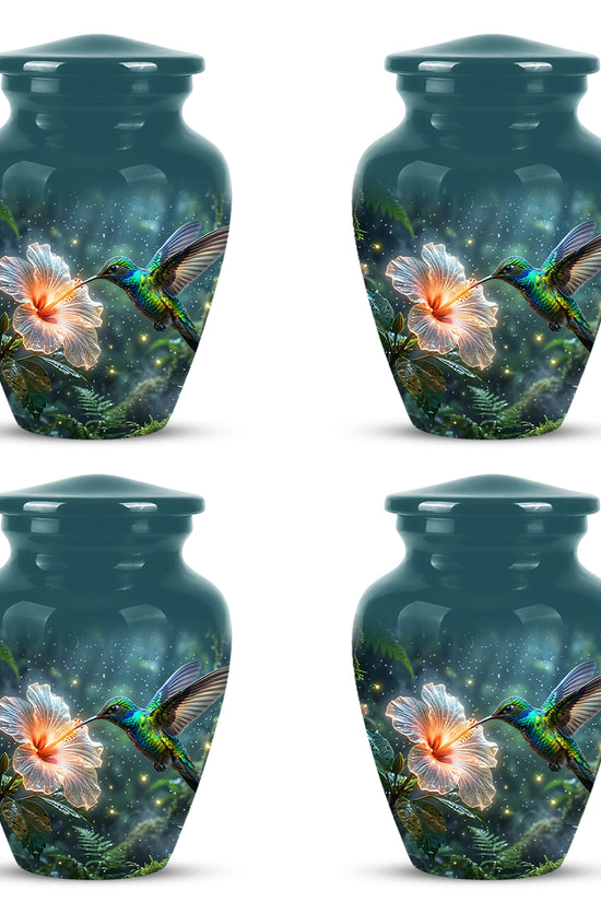 Hummingbird Cremation Urn for Ashes - Elegant Floral Memorial Urn