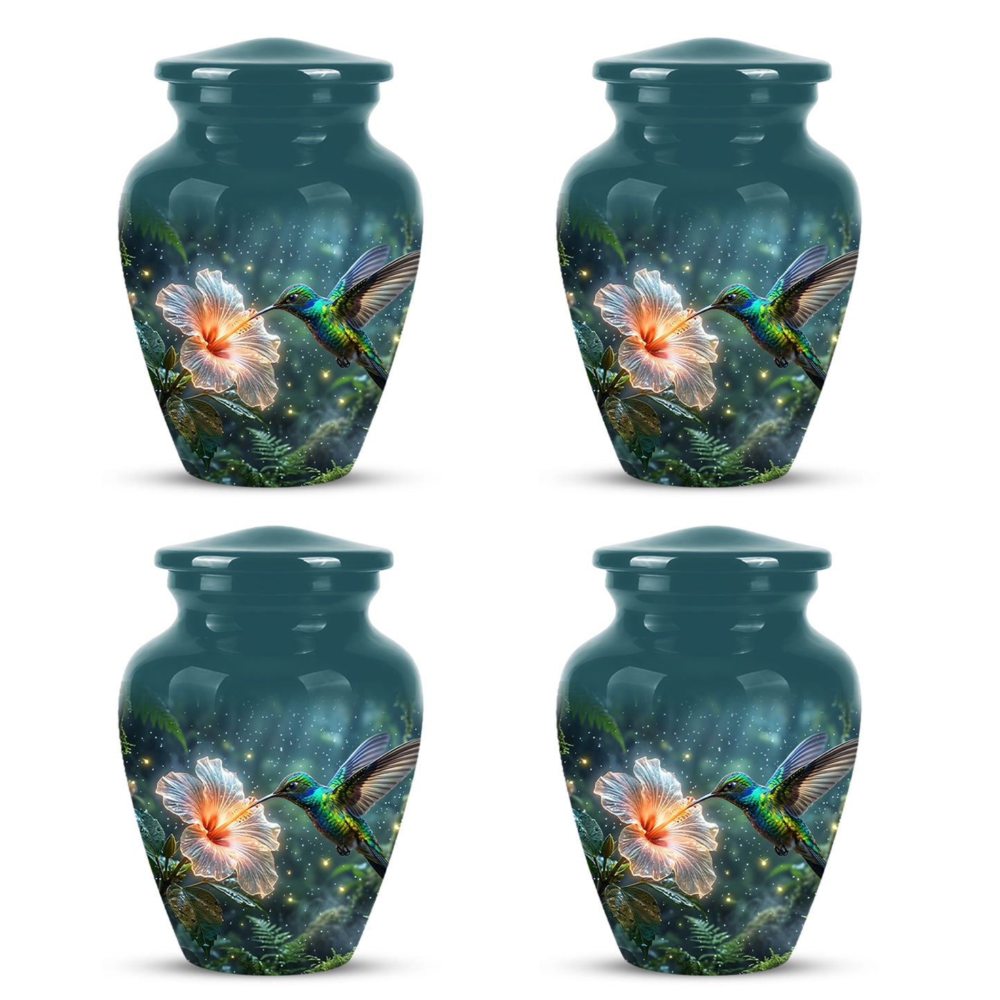 Hummingbird Cremation Urn for Ashes - Elegant Floral Memorial Urn