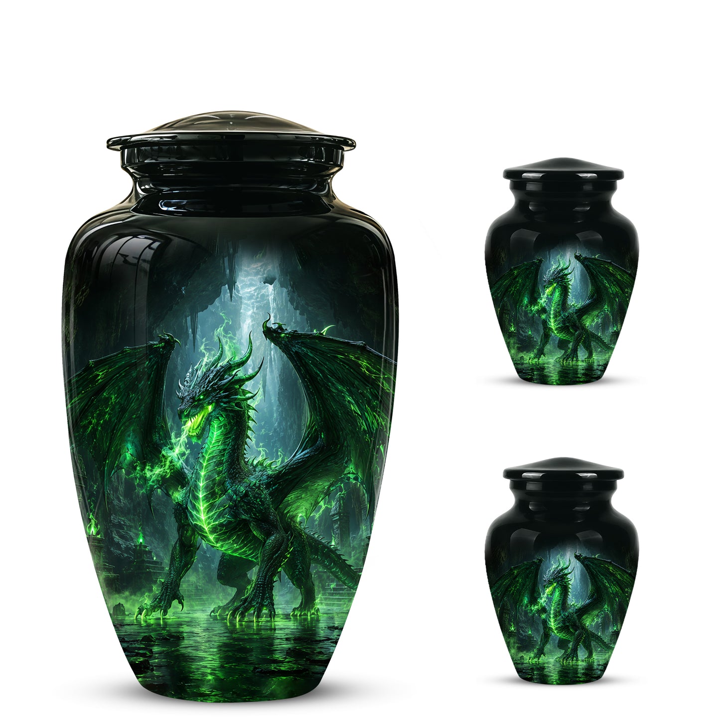 Dragon Themed Urn - Mythical Artistic Memorial Urns For Human Ashes