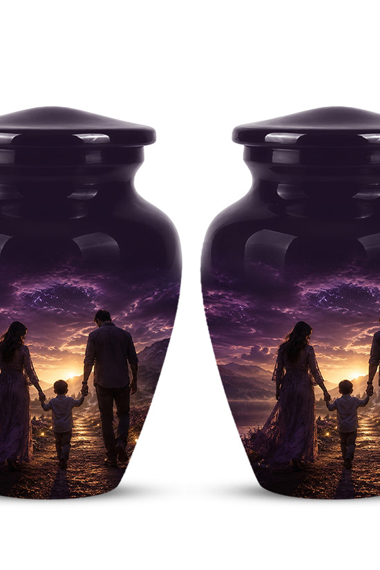 Father, Son & Mother Memorial Urn - Artistic Burial Urns For Human Ashes