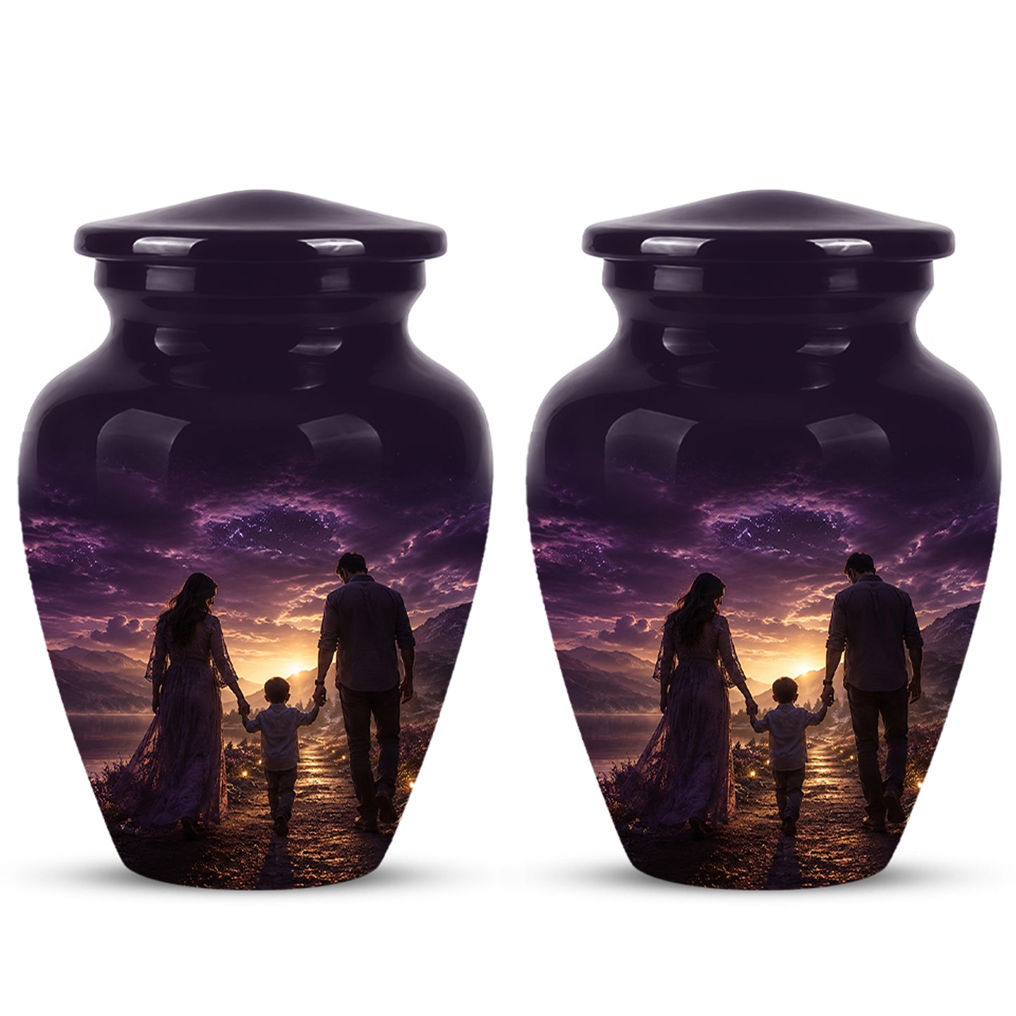 Father, Son & Mother Memorial Urn - Artistic Burial Urns For Human Ashes