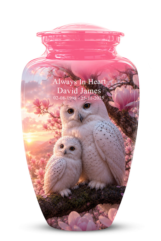 Owl Family Urn for Ashes – Elegant Cremation Memorial Urns For Humans
