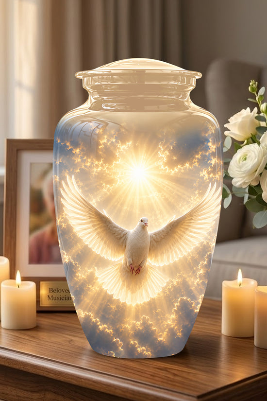 Flying Dove Cremation Urn - Custom Handcrafted Urn For Human Ashes