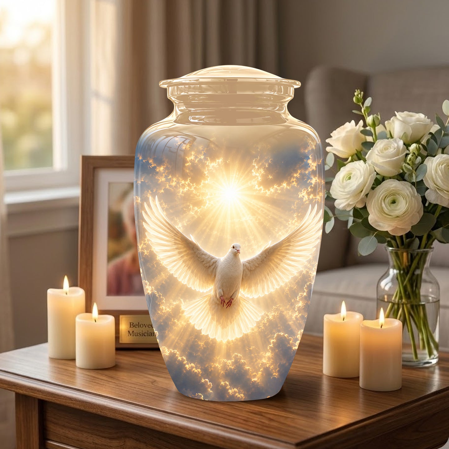 Flying Dove Cremation Urn - Custom Handcrafted Urn For Human Ashes