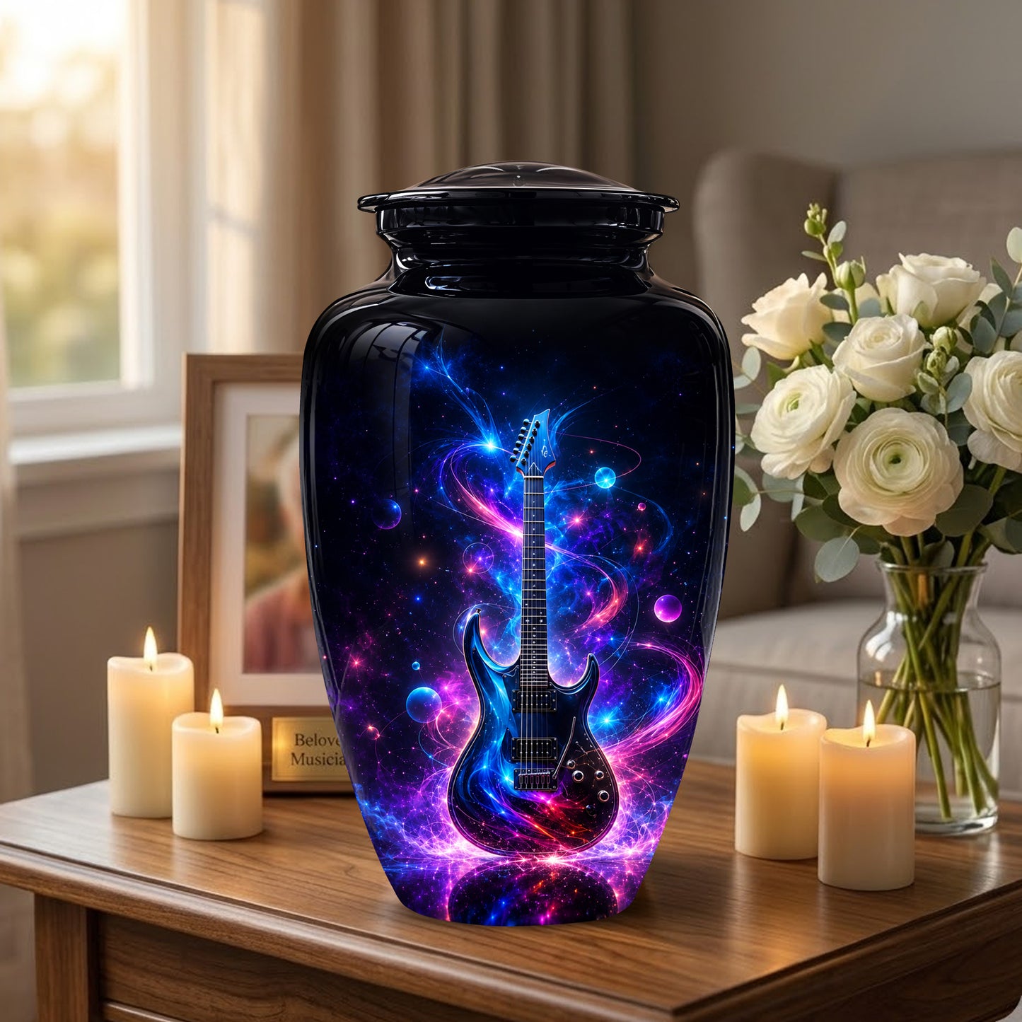 Electric Guitar Cremation Urn - Guitar Memorial Urns For Music Lovers