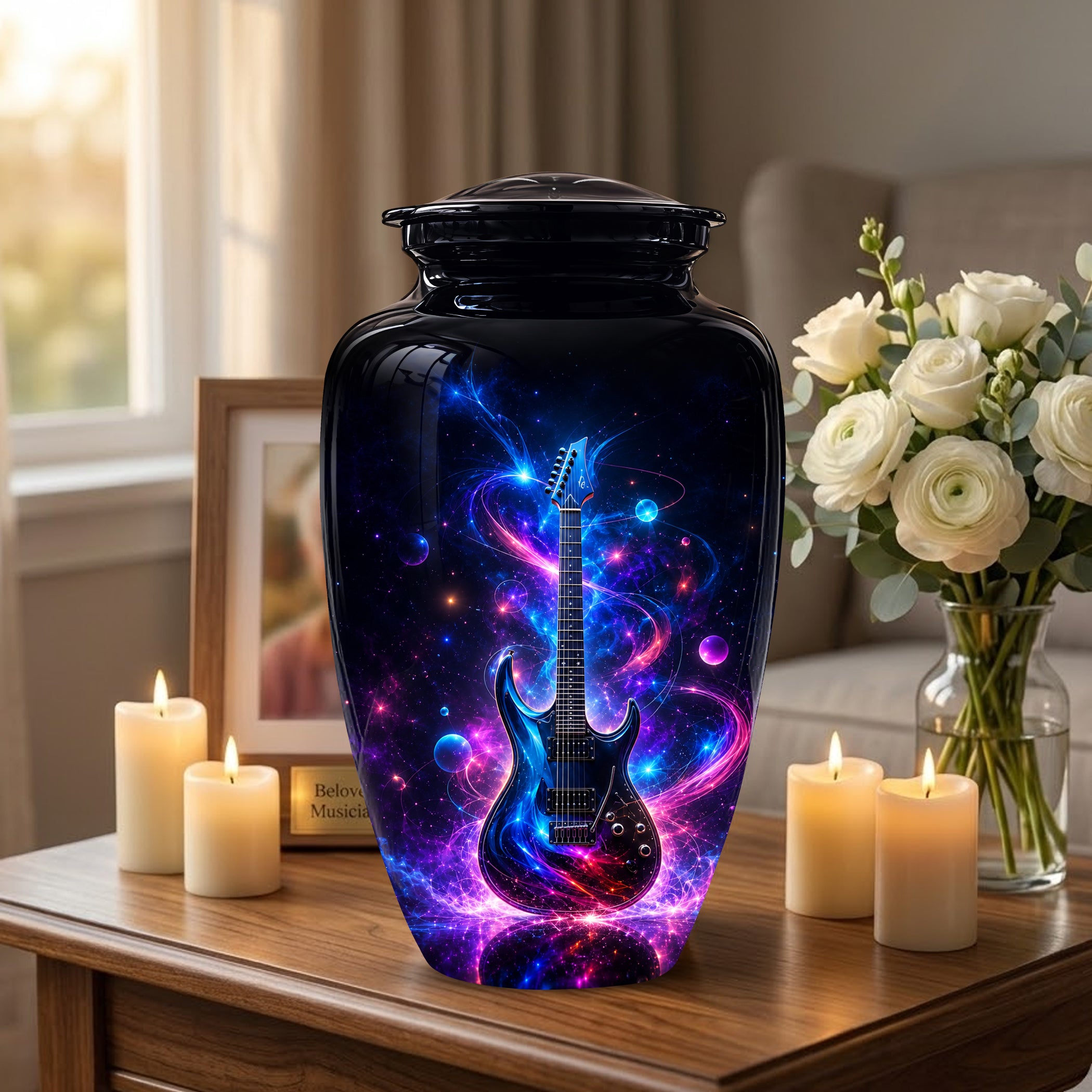 Electric Guitar Cremation Urn - Guitar Memorial Urns For Music Lovers