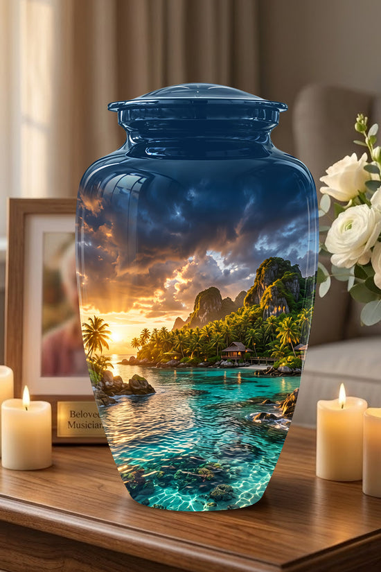 Beach Urns For Ashes - Sunset Scenic Memorial Urns For Nature Lovers