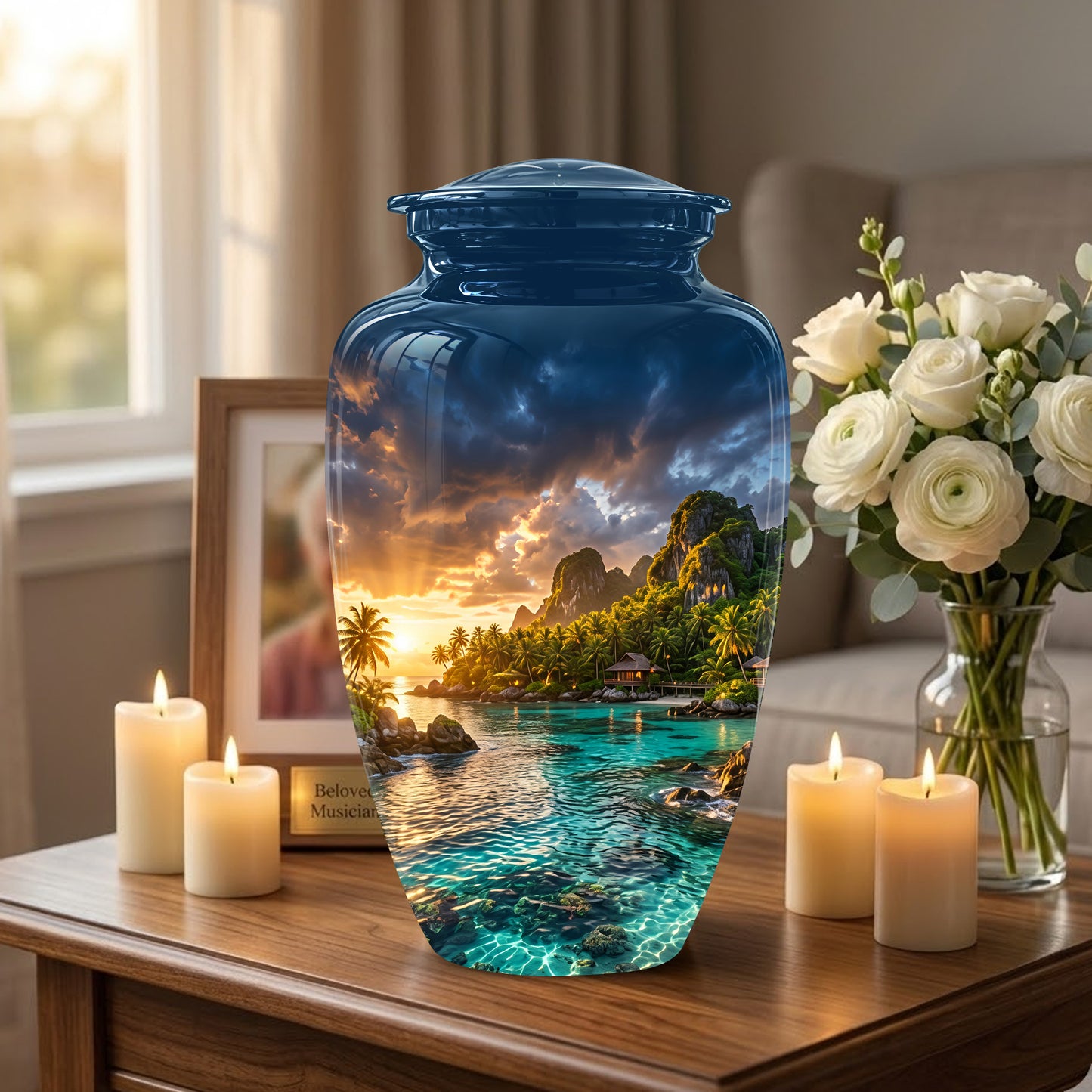 Beach Urns For Ashes - Sunset Scenic Memorial Urns For Nature Lovers