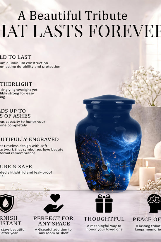 Acoustic Guitar Cremation Urn - Custom Guitar Urns For Human Ashes