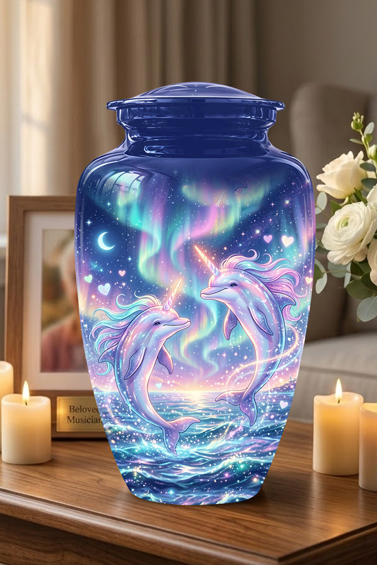 Baby Dolphin Cremation Urn - Personalized Artistic Urns For Human Ashes