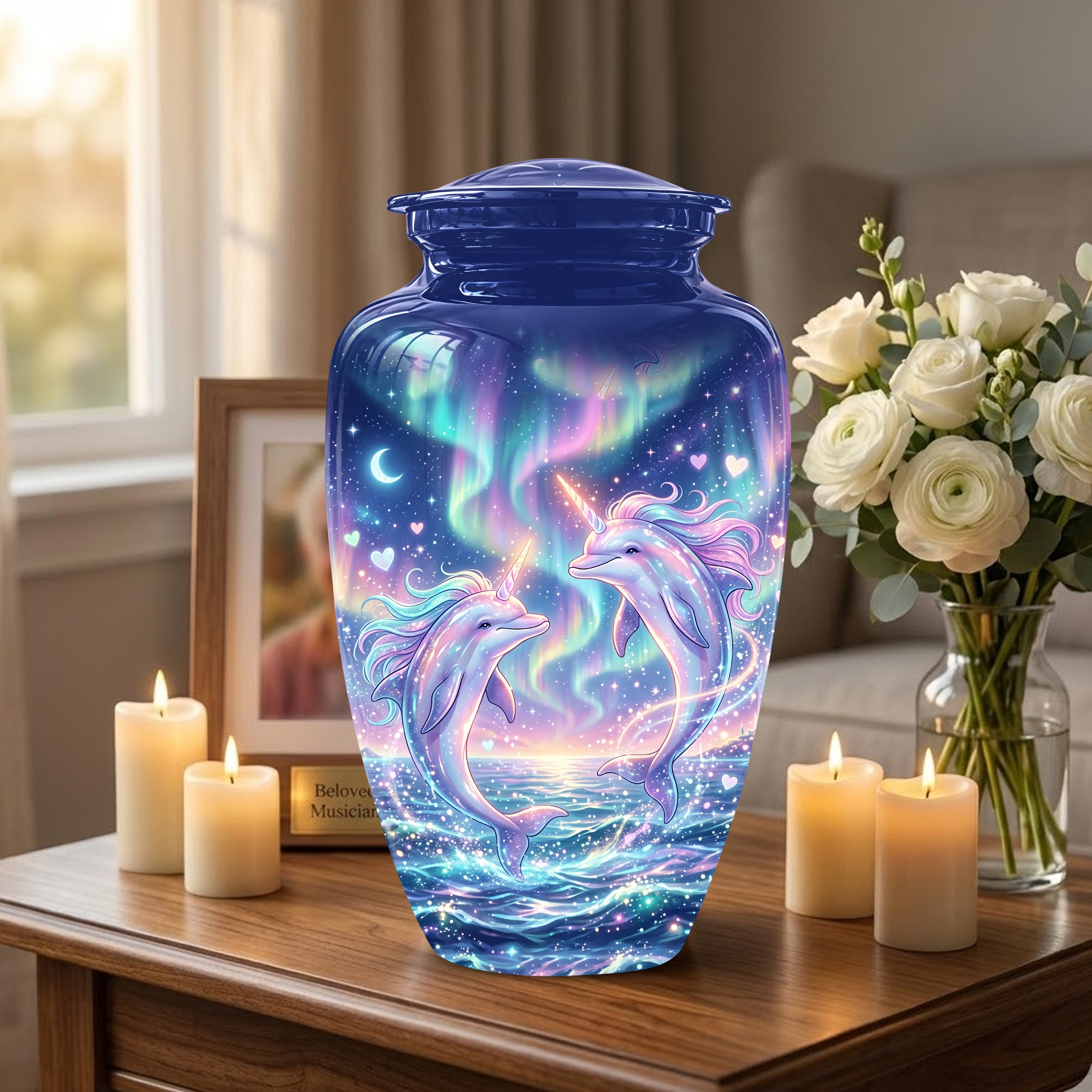 Baby Dolphin Cremation Urn - Personalized Artistic Urns For Human Ashes