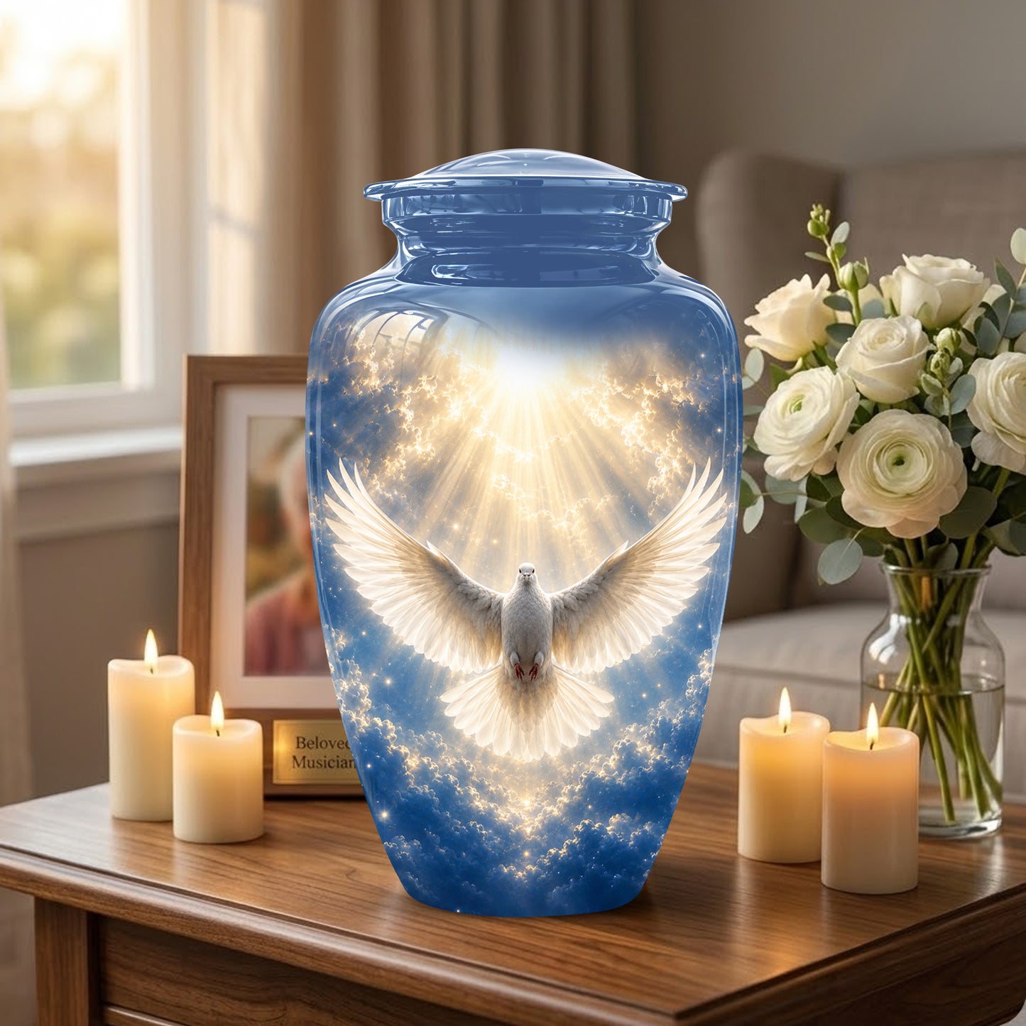 White Dove Cremation Urn - Beautifully Handcrafted Urns For Ashes