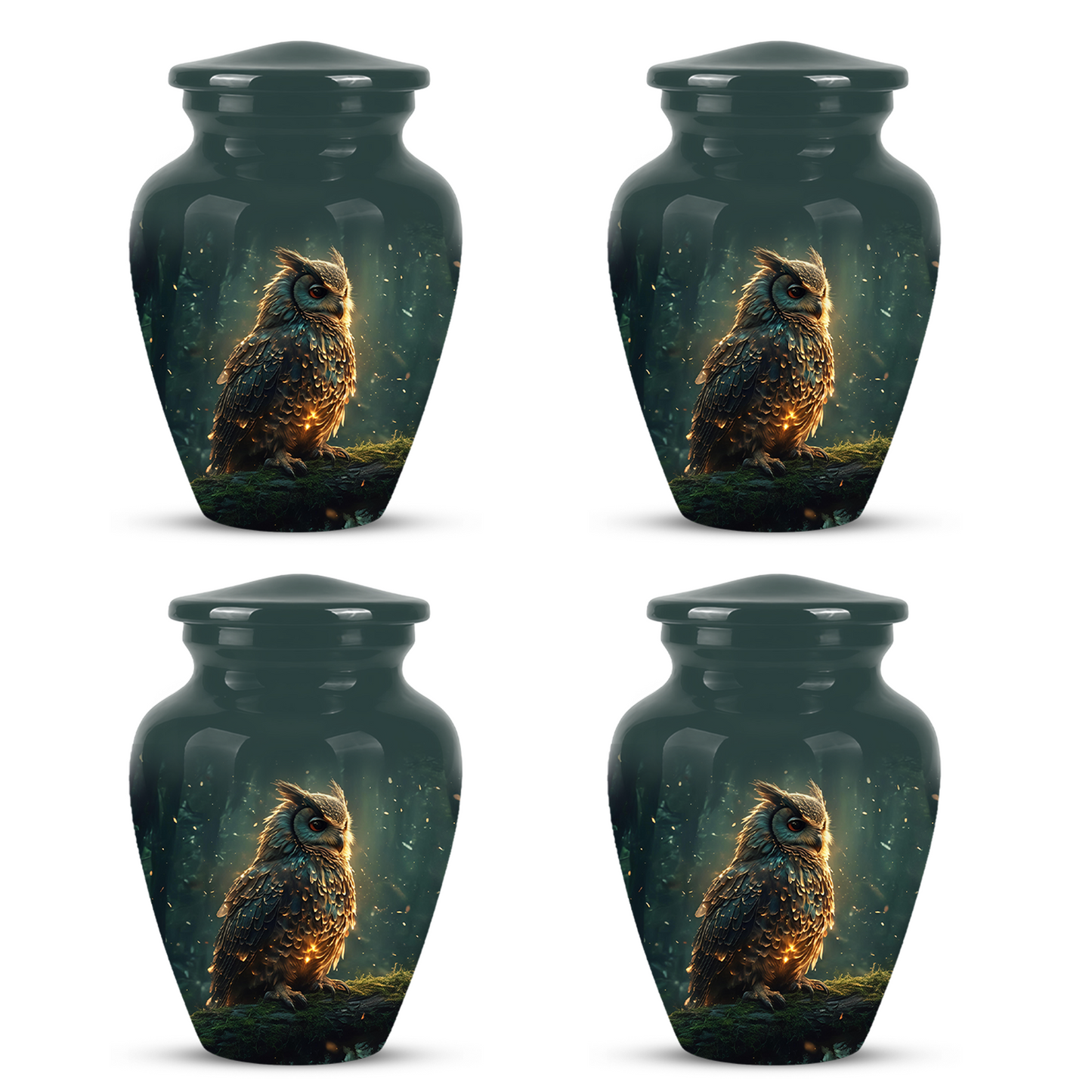 Mystical Owl Cremation Urn - Green Burial Urns For Human Ashes