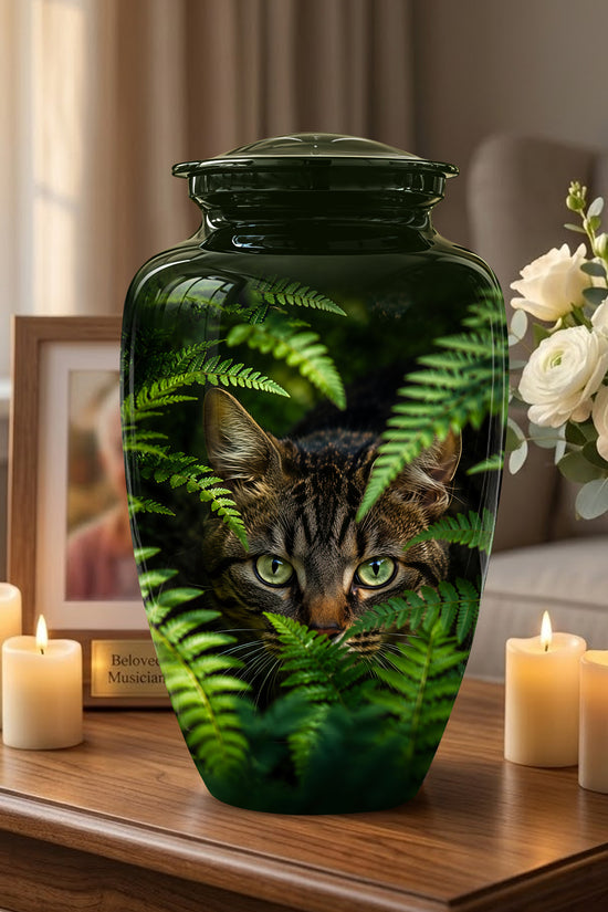 Cat Cremation Urns For Ashes - Personalized Black Pet Burial Urns