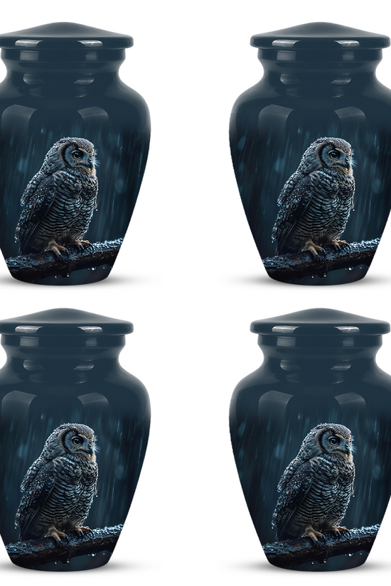 Snowy Owl Cremation Urn - Night Owl Burial Urns For Human Ashes