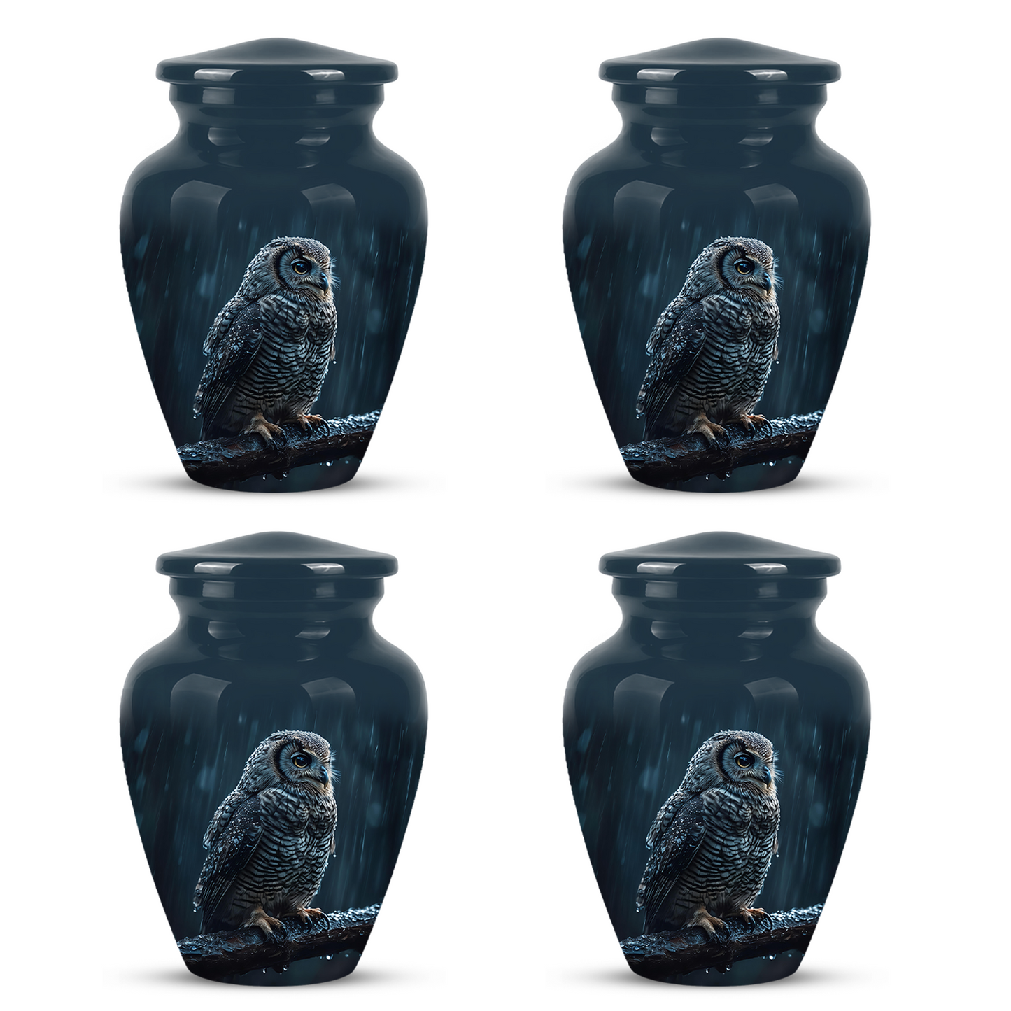 Snowy Owl Cremation Urn - Night Owl Burial Urns For Human Ashes