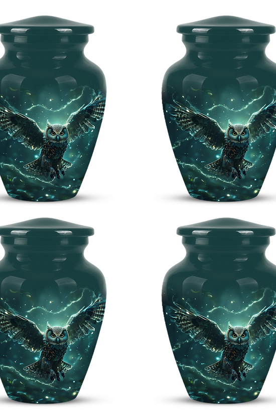 Flying Owl Cremation Urn - Night Owl Burial Urns For Human Ashes
