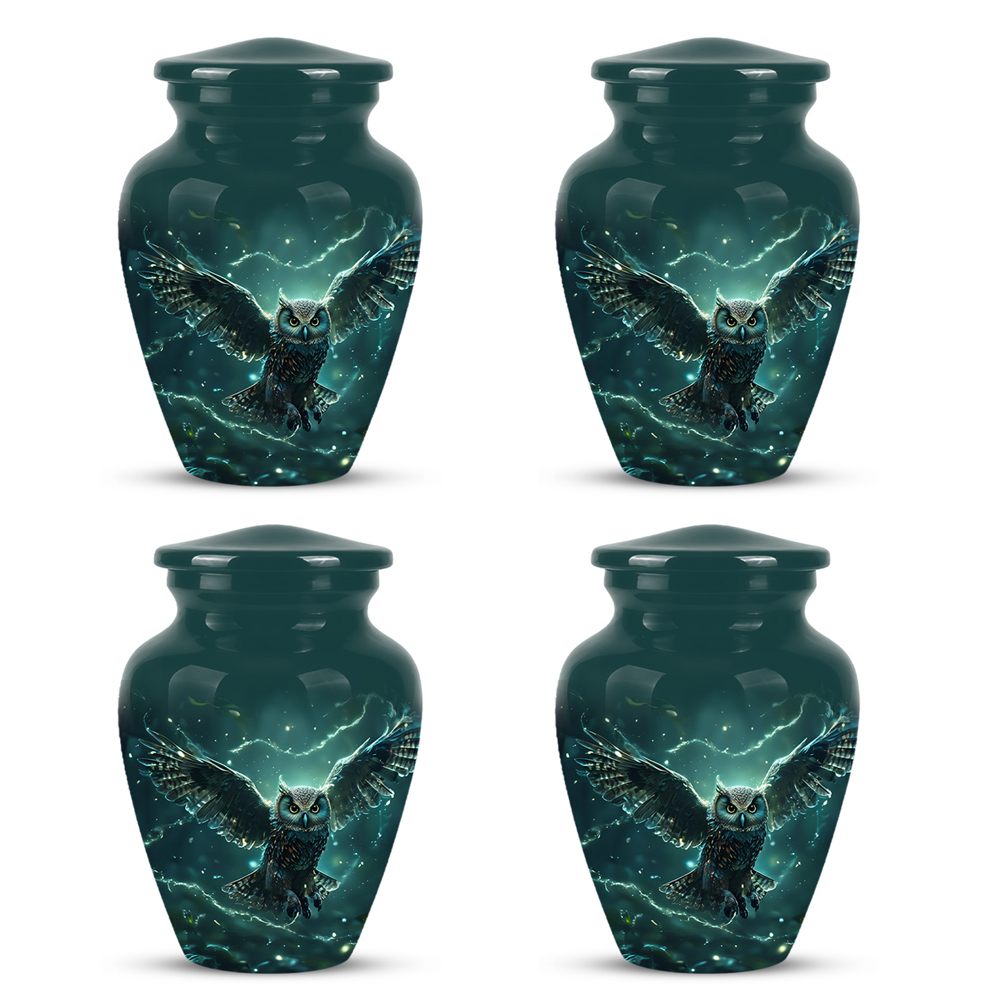 Flying Owl Cremation Urn - Night Owl Burial Urns For Human Ashes