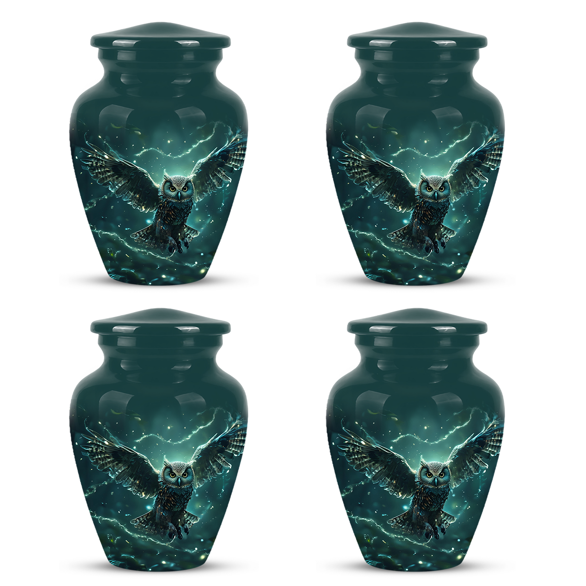 Flying Owl Cremation Urn - Night Owl Burial Urns For Human Ashes