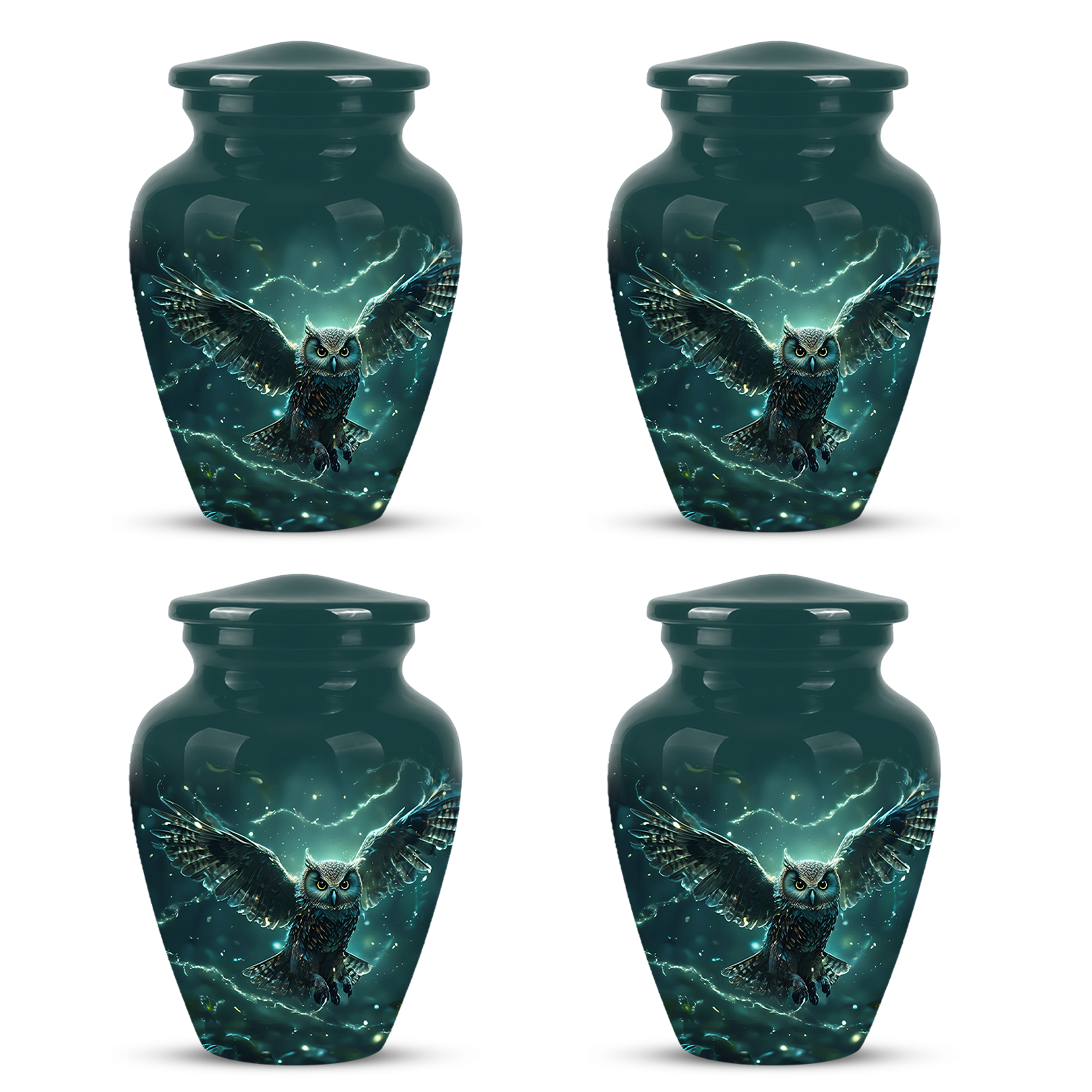 Flying Owl Cremation Urn - Night Owl Burial Urns For Human Ashes