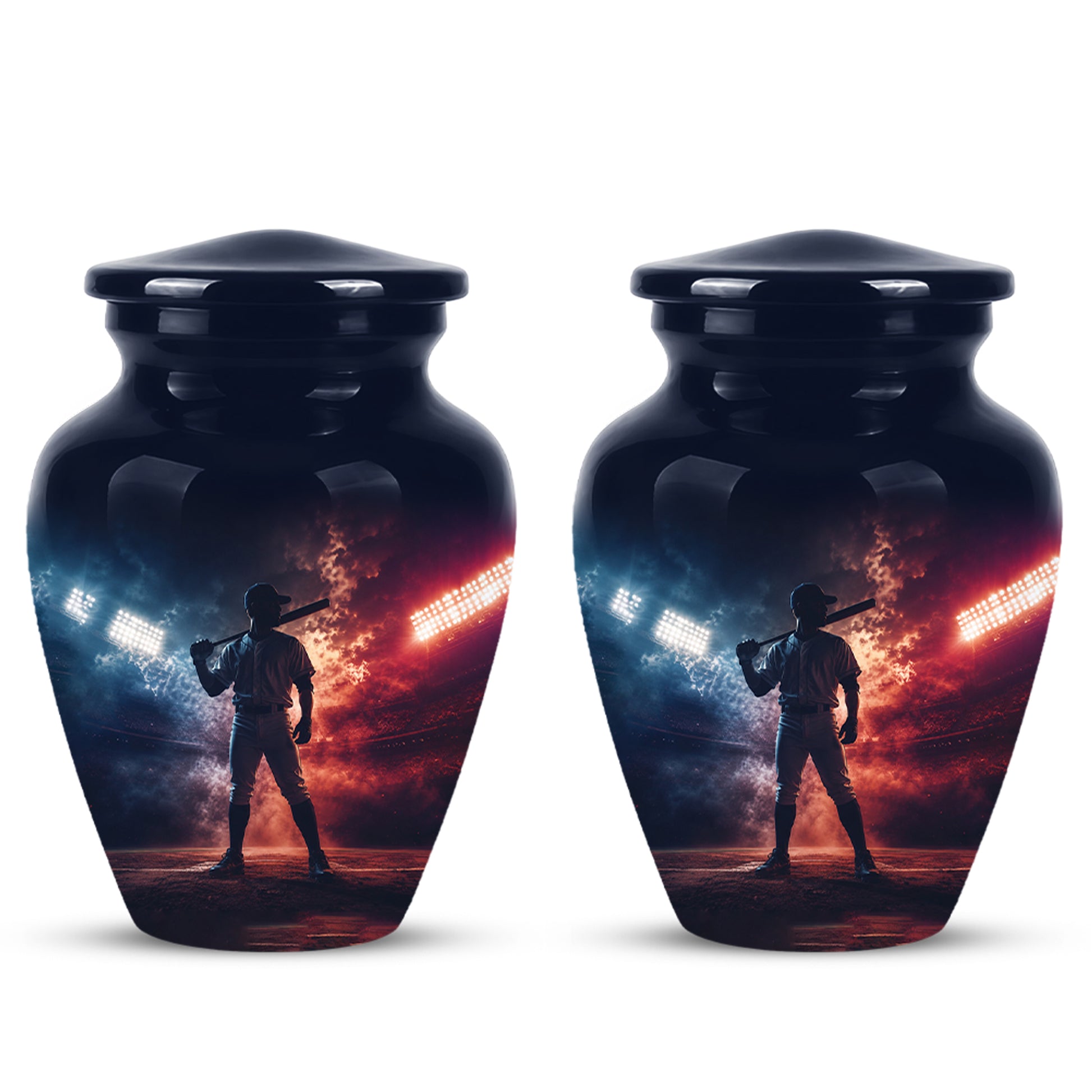Personalized Baseball Player Cremation Urn - Handcrafted Memorial Urns For Ashes