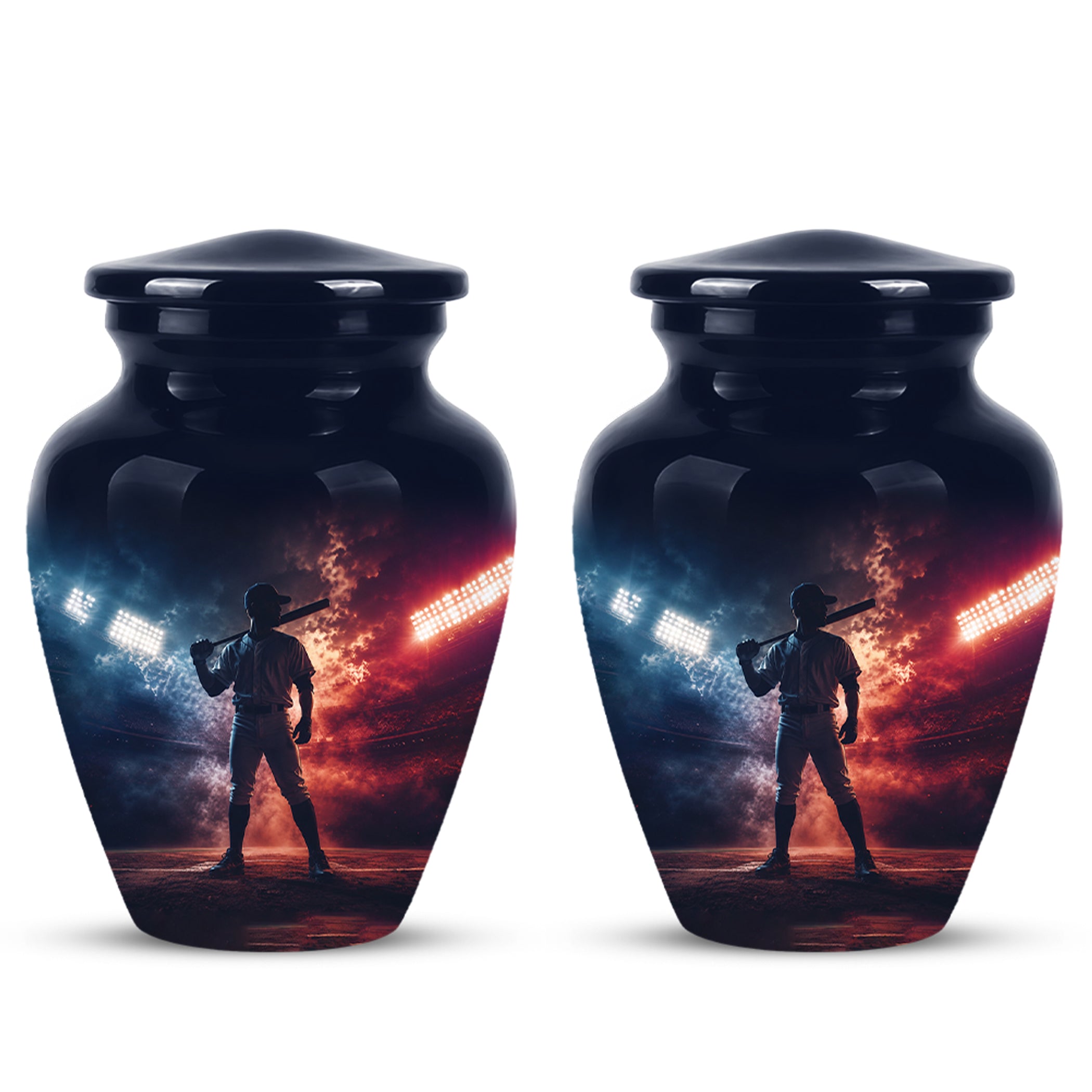 Personalized Baseball Player Cremation Urn - Handcrafted Memorial Urns For Ashes
