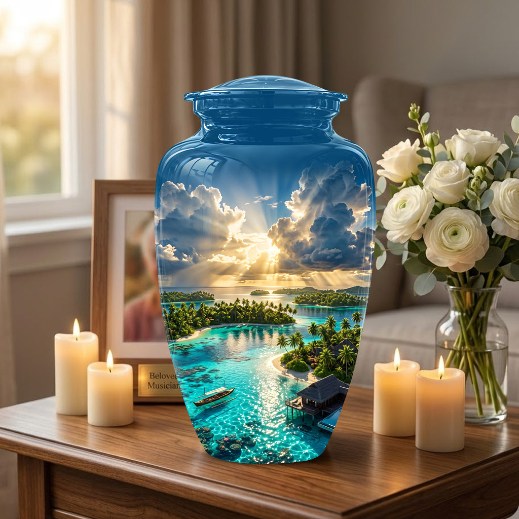 Beach Cremation Urn - Personalized Adult Urns For Human Ashes