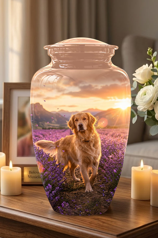 Golden Retriever Memorial Urn - Eternal Resting Urn For Pet Dog Ashes