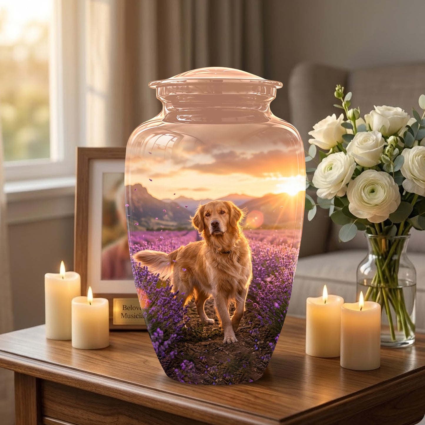 Golden Retriever Memorial Urn - Eternal Resting Urn For Pet Dog Ashes