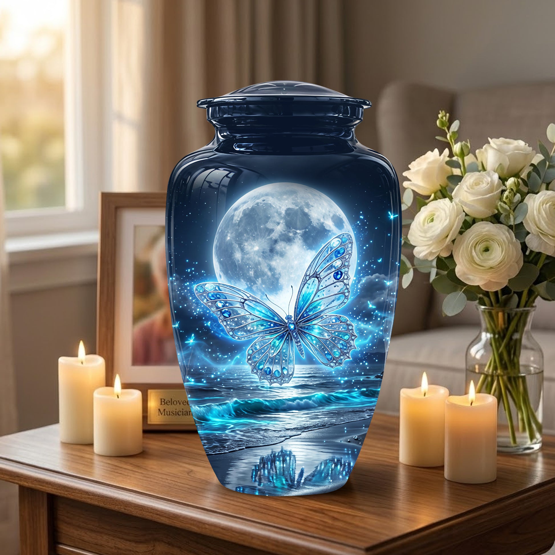 Beautiful Butterfly Burial Urn - Custom Memorial Urns For Women Ashes