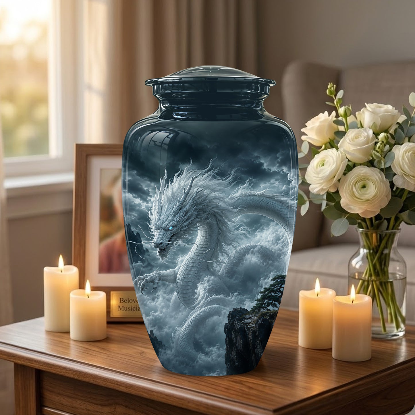 Dragon Cremation Urn = Custom Artistic Adult Memorial Urns For Ashes