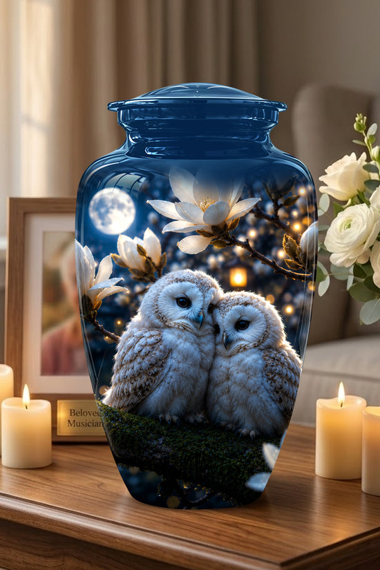 Owl Couple Cremation Urn - Beautiful Memorial Urns For Lover's Ashes