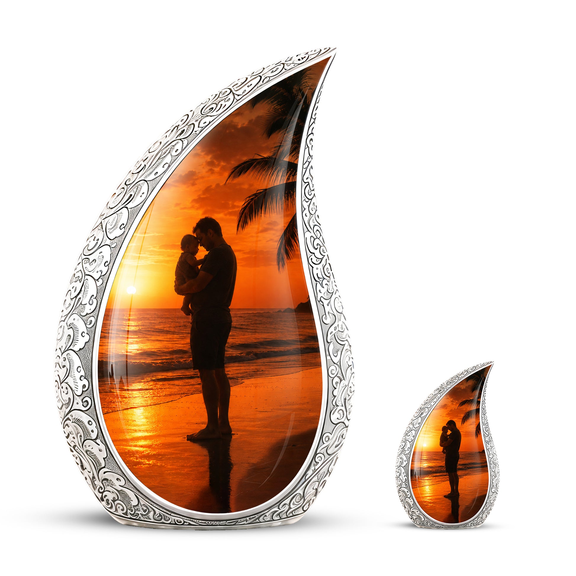 Custom Father Cremation Urn - Peaceful Tribute Memorial Urns For Dad