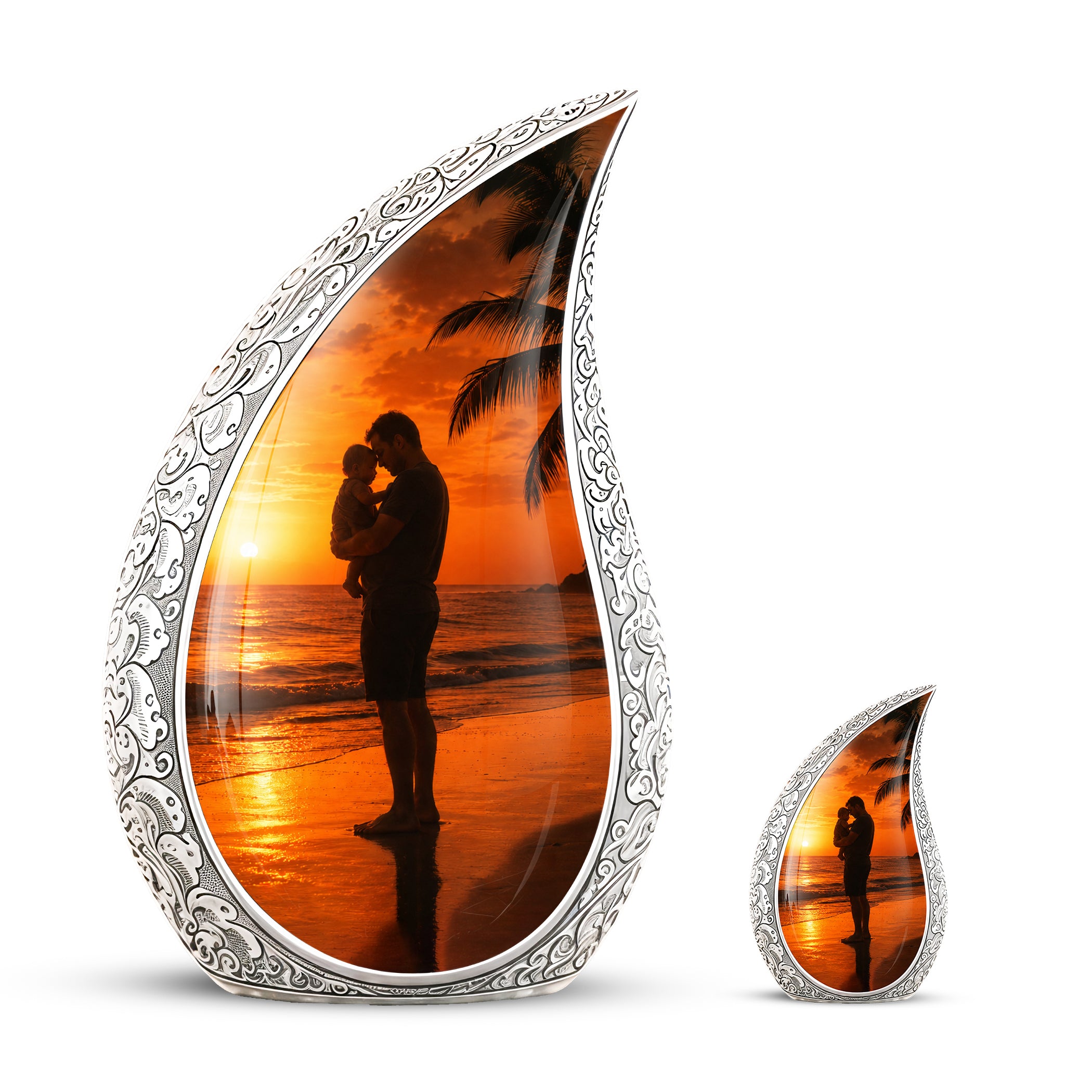 Custom Father Cremation Urn - Peaceful Tribute Memorial Urns For Dad