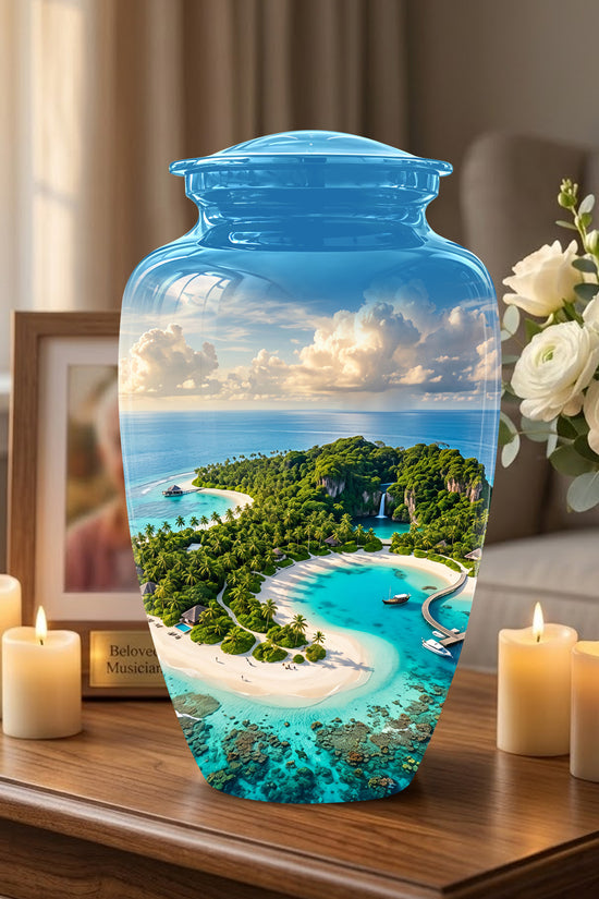 Beach Memorial Urns For Human Ashes - Custom Handmade Urns For Ashes
