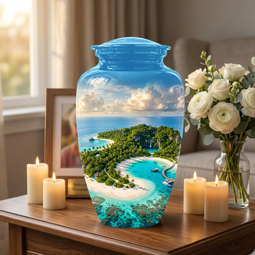 Beach Memorial Urns For Human Ashes - Custom Handmade Urns For Ashes